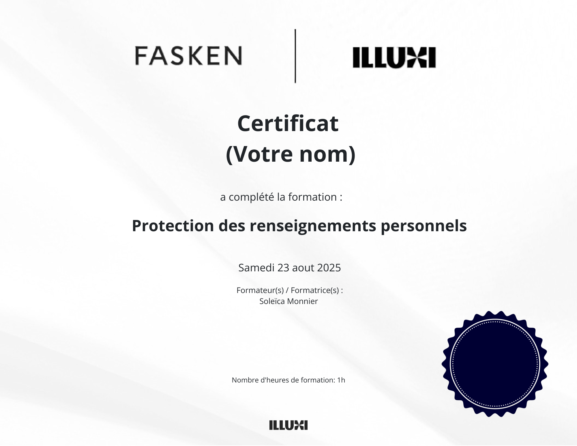 Certificat exemple
